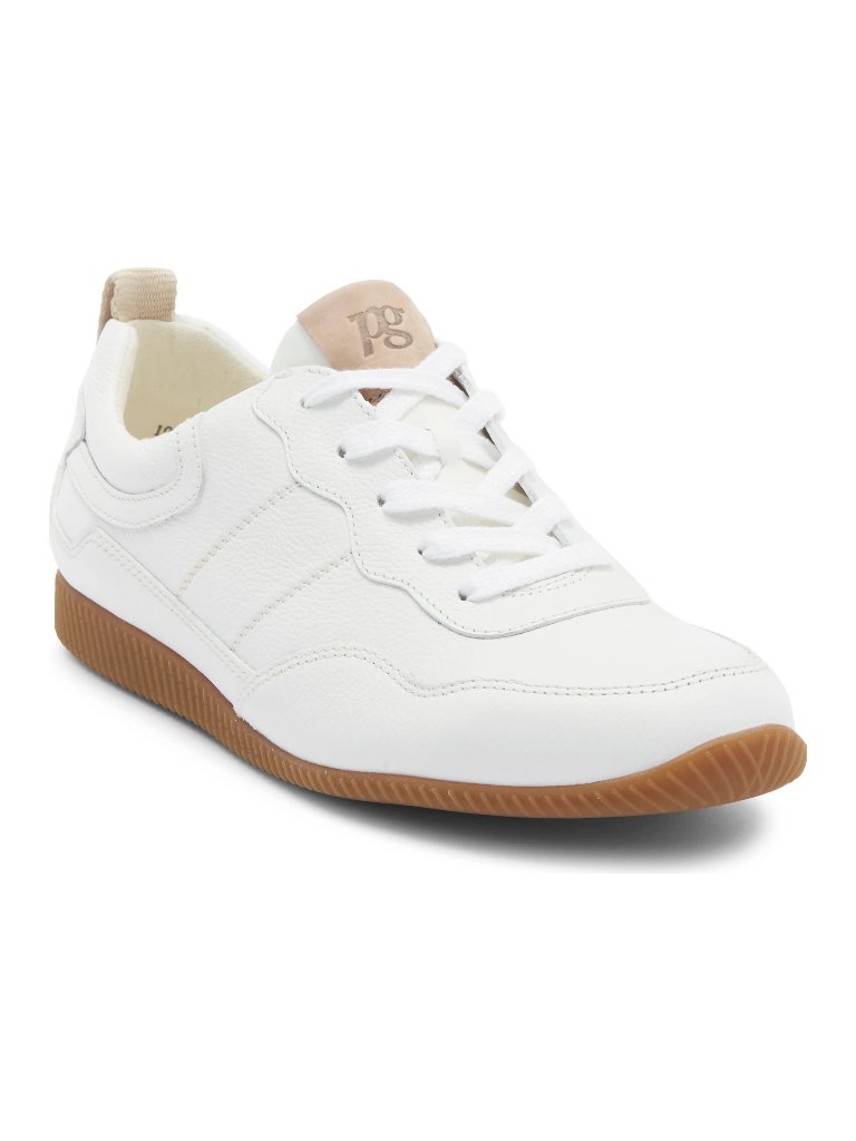 $470 Paul Green Chantel Sneaker Lace-Up Leather White Antelope 9.5 Us (Te19)